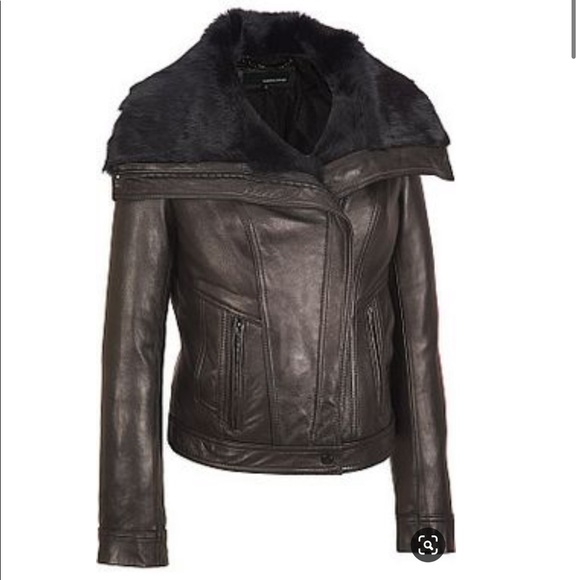Wilsons Leather Lamb Jacket Rabbit Fur Col… - Picture 1 of 6